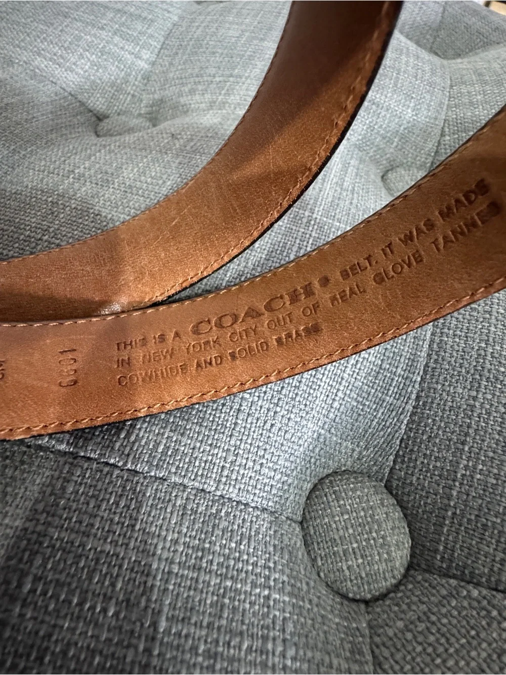 Coach vintage black leather belt brass hardware - Picture 7 of 10